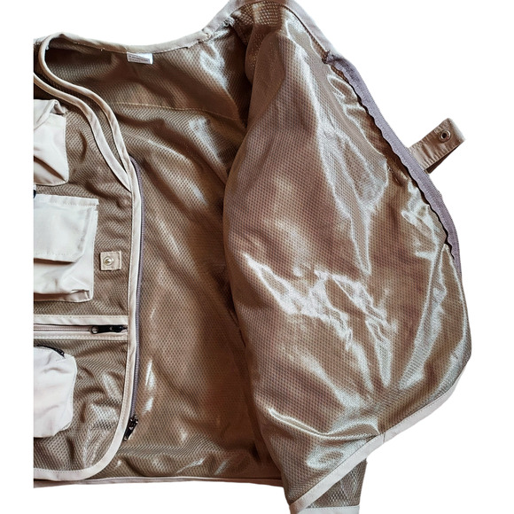 Eagle Claw Deluxe Beige Utility Fly Fishing Vest 10 Pockets Adjustable Zip XL - Picture 6 of 8